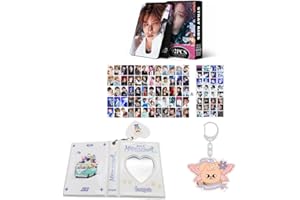 SCISSH Stray-kids Seungmin Merch, 60 fototessere personali, 32 adesivi, album di cuccioli, album raccoglitore, portachiavi con scritta "STAY" (Seungmin)