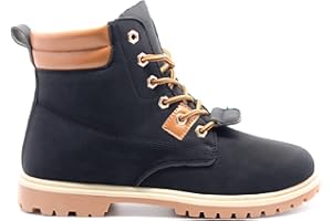 SOLE LONDON Womens Ladies Flat Fur Lined Grip Sole Winter Army Combat Ankle Boots Shoes Size