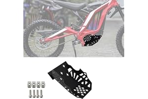 JESTOP Upgraded Engine Guard Bash Bottom Skid Plate, Lower Frame Protector Cover Dirtbike Engine Chassis Protection Kit for Sur Ron Light Bee Segway (Black)