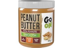 ‎GO ON NUTRITION Sante Go On Erdnussbutter - Ohne Zuckerzusatz, Salz, Palmöl - 100% Nüsse - Hoher Proteingehalt - 1 Packung x 500g (Smooth)