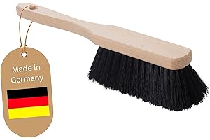 Novaliv KUNSTBORSTEN SCHWARZ Handfeger Holz Besen weiche Borsten geeignet für Kehrgarnitur Camping Handfeger Auto Besenbürste - Idealer Schneebesen Auto Hand Brush Handbesen Holz Handkehrer