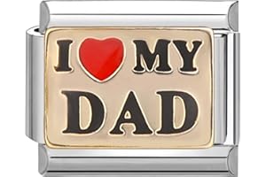 Hoomall Italian Charm Bracelet Armband Charms 10x9mm Silber Titan Stahl Italian Charms DIY Modul Armband Abnehmbare, Personalisierte Geschenke