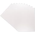 A4 Coloured Card Pack Single Sided Snow White Hint of Silver – 300GSM (10 Sheet Pack) - Perfect for Arts and Crafts, Printing, Card Bases & Folding - Centura Pearl by Crafter's Companion