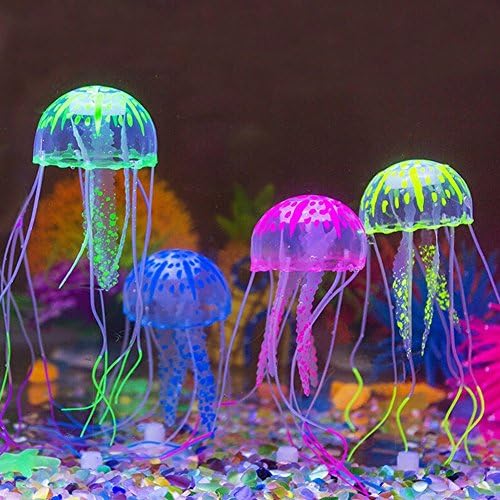 Glowing Jellyfish,Govine 4pcs Glowing Jellyfish (S)
