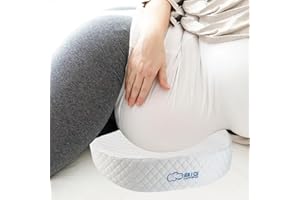 ‎BIG HIPPO Big Hippo Keilkissen Bett, Reflux Kissen Bettkeile Anti- Koliken und Schnarchen, 38 x 33 x 9 cm Seitenschläferkissen für Schwangerschaft - Weiß