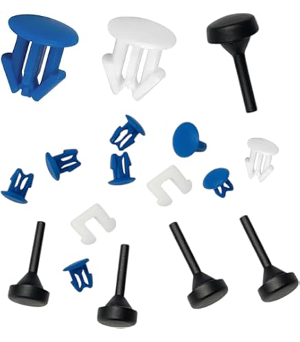 Tûche Kit 8 Bottoni Targa - 7 Blu E 1 Bianco Con Fermi Per Auto E Moto - Foto 4