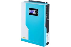 Y&H Inversor híbrido de 5,5 kW, onda sinusoidal pura, off, Grid, MPPT, 100A, 500V DC, entrada PV, 220 V AC, 48 V DC, con comunicación wifi.