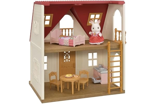 Sylvanian Families - Le cosy cottage du village - Set 1 figurine et + 12 accessoires - Plongez dans l'univers de la famille Sylvanian - Figurines animaux miniatures - Jouet enfant 3 ans et + - 5567