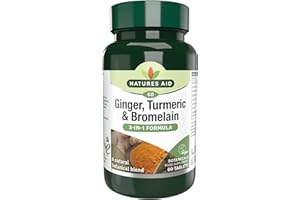 Natures Aid - ‎Gingembre, Curcuma, Bromélaïne - 60 Comprimés