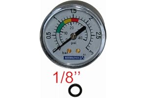 jardiboutique astralpool - Manometro astralpool per filtro a sabbia piscina a 3 bar, 4404010103, attacco posteriore 1/8"