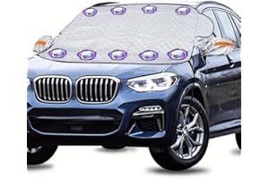 ASANDH Windshield Magnetic Snow Cover, Thickened Protective Windshield Cover, Outdoor Snow, Frost and Sun Protection,Comes with 9 Magnetic(145 * 120cm)