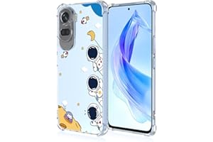 RankOne Coque de Téléphone Convient pour Honor 90 Lite 5G (6.7" inches) Transparent TPU Silicone Color Drawing Pattern Case - Astronaute 1