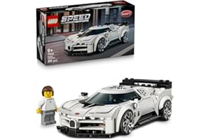 LEGO Speed Champions Bugatti Centodieci Hyper Sports Car Toy - Car Model Kit with a Driver Minifigure - Birthday Gift for 9+ Year Old Boys - 77240