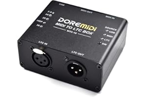 DOREMiDi MIDI zu LTC Box ist MIDI-Zeitcode und SMPTE LTC Zeitcode-Umwandlungsgerät entworfen zur Synchronisation der Zeit von MIDI-Audio und Beleuchtung