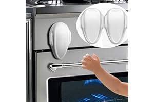 WEKUW Blocco Sicurezza Forno Protezione Fornelli per Bambino Serratura Casa, Doppio Pulsante Chiusura, Bianco