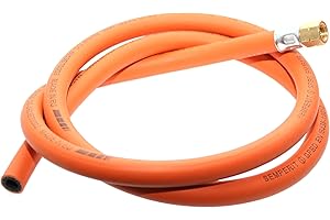 CAMPCOOGA Propanschlauch 9mm Innendurchmesser einseitig verpresst für Paella Kocher 1,5 Meter Gaskocher Ausland Spanien Italien Griechenland
