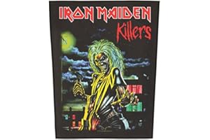 RAZAMATAZ Iron Maiden Rückenaufnäher Killers band logo offiziell Nue Schwarz 36 cm x 29 cm Taille unique