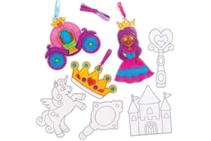 Baker Ross Prinzessin Fenster Deko Sonnenfänger Bastelset für Kinder (10 Stück) Kreativsets zum Basteln und Dekorieren zu Ostern