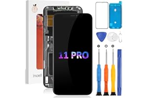 SRJTEK Ersatz Für iPhone 11 Pro Display Bildschirm Reparaturset Für iPhone 11 Pro Ersatzdisplay Replacement Für iPhone 11 Pro LCD Vormontiert Touch Screen Digitizer A2215 A2160 A2217 (Incell,Schwarz)