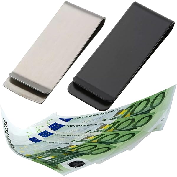 Fermasoldi Portacarte FaithHeart - Acciaio Inox, Portatile, Regalo Personalizzabile, Argento/oro/nero - Foto 9