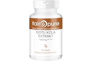 Fair & Pure® - Extrait de gotu kola 1500mg - 180 gélules - Centella asiatica - avec vitamine C et zinc - végétalien - hautement dosé