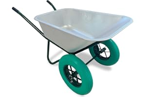 KELI FRANCE KELI - Brouette 2 Roues Increvables, 110L, Chariot de Transport, Poignées Ergonomiques, Usage Intensif, Acier Galvanisé