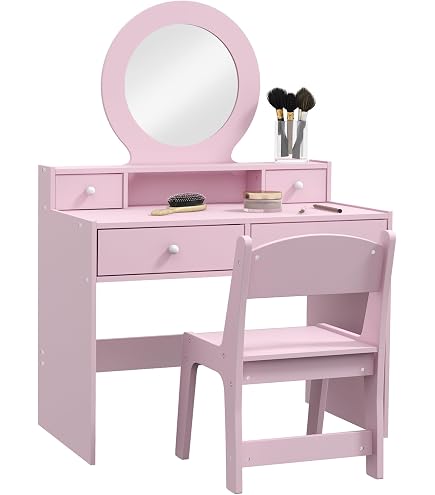 chinese dress ladies Sofia Pink Vanity Set – Canales Furniture main image 0