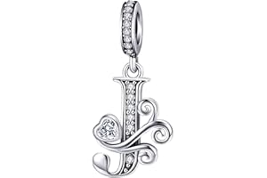 YOUFENG JEWELLERY Silver Letter Charm Fit for Pandora Charms Bracelet Alphabet Initial Dangle Charms Jewelry Gifts for Women
