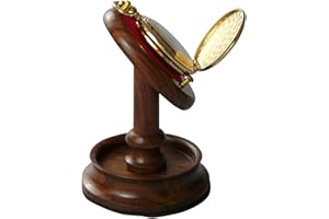 THE LUXURY VAULT Medical Pocket Watch and Gold Plated with Hand Made Wooden Display Stand Doctor Nurse Dentist Ambulance Gift Set