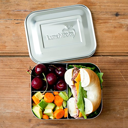 Lunchbots Trio 2 Brotbehälter mit drei Fächern Edelstahl - 3