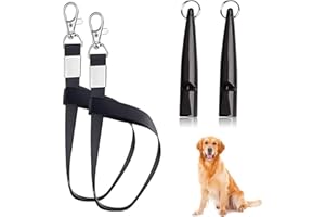 YzmrBdqc 2 Pcs Gun Dog Whistle with Lanyard, Professional Dog Whistle, Adjustable Dog Training Whistle, Ultrasonic Stop Barking Silent for Recall