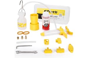 Kadacha Kit d'huile minérale de Liquide de Frein pour Shimano et pour SRAM, kit d'outils de Frein à Disque de VTT, Comprend 60 ML de Liquide de Frein