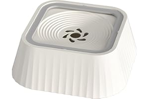 Hwtcjx Gamelle Eau Chien Anti Éclaboussure, Gamelle Eau Chat Anti Renversement, Bol Chien Chat, 1.3L Grande Capacité (Blanc)