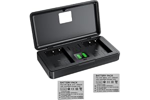 NB-5L (1 200 mAh) batteriladdare (inklusive två batterier) kompatibel med CANON IXUS 850, 860, 870, 800 IS, 900, 950, 960, 97