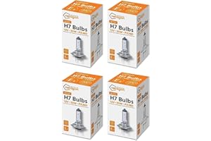 Netagon 4 x H7 (477/499) 12v 55W PX26d Headlight Bulbs Halogen Bulb Standard Replacement for Fog Tail Daytime Running Light DRL 12V Car Exterior Light E-Mark, Set of 4