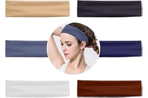 VEGCOO 14 Pezzi Fascia Elastica per Capelli da Donna, Colore Misto Fascia in Cotone da Sport, Fascia per il Sudore per Donne/Ragazze Sport/Pilates/Fitness/Yoga