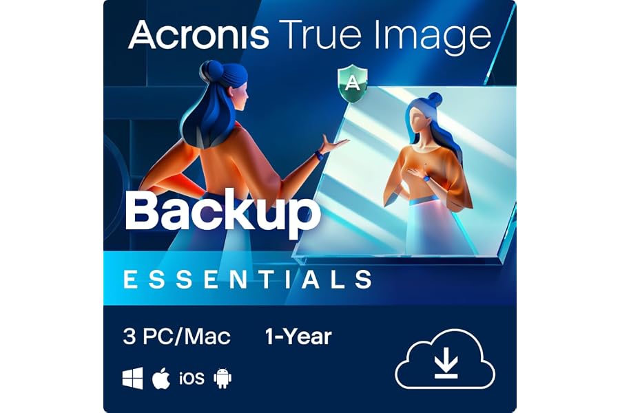 Acronis Cyber Protect Home Office 2023 | Essentials | 3 PC/Mac | 1 Anno | Windows/Mac/Android/iOS | Backup | Codice d'attivaz