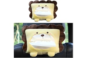 Adunsiaoto Taschentuchspender Serviettenboxi Auto, Hängende Taschentuch Boxen Auto, Auto-Serviettenbox-Halter Für Universelles, Taschentuchbox Creative Tissue Box, Taschentuchbox Für Auto(Löwe)