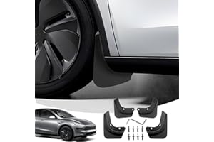 ‎LANGBEAN LANGBEAN Chlapacze dla Tesla Model Y Juniper 2025 2026, Błotniki Przednie i Tylne ze Śrubami Montażowymi, Błotniki na Każdą Pogodę Akcesoria Nie Wymaga Wiercenia [4 Sztuki]