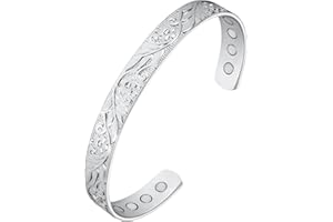 Jecanori Copper Bracelet for Men, 18X Strength Mens Magnetic Bracelets with 3,800 Gauss Magnets, 99.99% Pure Solid Copper Jewelry Gift