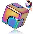 Fidget Toy, Fidget Spinner Cube for Adults, Cool Gadgets Desk Office Toys Metal Fingertip Gyro, Leisure Stress Relief Tabletop Toy as Gift for Kids/Teens/ADHD/Autism (Rainbow)