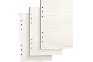 PALUDO 3 Packs A5 Refill Paper Line, 135 Sheets A5 Paper Refillable Refill Paper, 6 Holes Refill Inserts, Loose Note Paper for Filofax A5 Notebook, Ring Binders, Sketch Inserts
