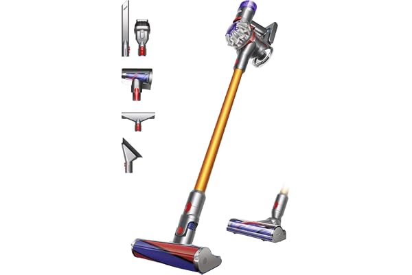 Dyson V8 Absolute Aspirateur sans Fil, 115 AW, Jusqu’à 40 Min d’autonomie, Brosse Motorbar Anti-enchevêtrement, élimine Les Poils d’Animaux, tête Fluffy, aspirateur à Main et Sol