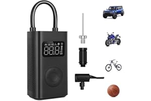 DELGEO Mi Mijia Air Pump 2,Compresseur Electrique Portable, Lampe Torche Intégrée, Affichage Précis du Niveau de Batterie, Gonfle sous Tous Les Angles