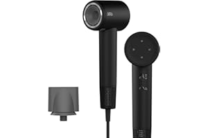 AINA Suszarka do włosów, suszarka do włosów dla kobiet z nasadką magnetyczną, silnik bezszczotkowy BLDC - 110 000 obrotów na minutę, 200 milionów jonów, lekka, jonizacja podróżna(Vader czarny)