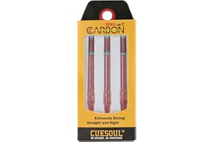 CUESOUL TERO AK7 Ejes de Dardos de Carbono/vástago Telescópico de Resorte Incorporado, Juego de 3 Piezas