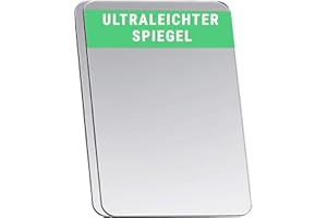 ‎FALKENHORN Falkenhorn Handspiegel – doppelseitiger, ultraflacher Acryl-Spiegel in rechteckiger Form, ideal für Basteln, Kinder, DIY, Geldbörse, Kosmetik und unterwegs – 7,0 × 10,0 cm (rechteckig), 2 Stück