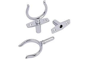 GATE 14 GATE14® Lot de 2 Dame de nage en Laiton chromé et Support Plein – Ouverture mm 58 – Tige Ø 12 mm