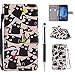 Price comparison product image Leather Cover for Samsung Galaxy J5 2015 Case, ZCRO Leather Wallet Colourful Pattern Magnetic Closure Flip Cover Case with Card Holder Strap Stand Function Shell Ultra Thin Slim Fit Wallet Book Style Cute Design Phone Case for Samsung Galaxy J5 2015 / J500 (Cats)