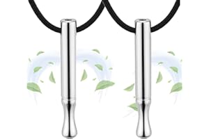 HELDBACH 2 Stück Rauchentwöhnung Kette Silber mit Widerstand – Original Anti Raucher Pfeife als effektiver Zigaretten Ersatz zum Aufhören – Rauchfrei Hilfsmittel für langfristige Raucherentwöhnung